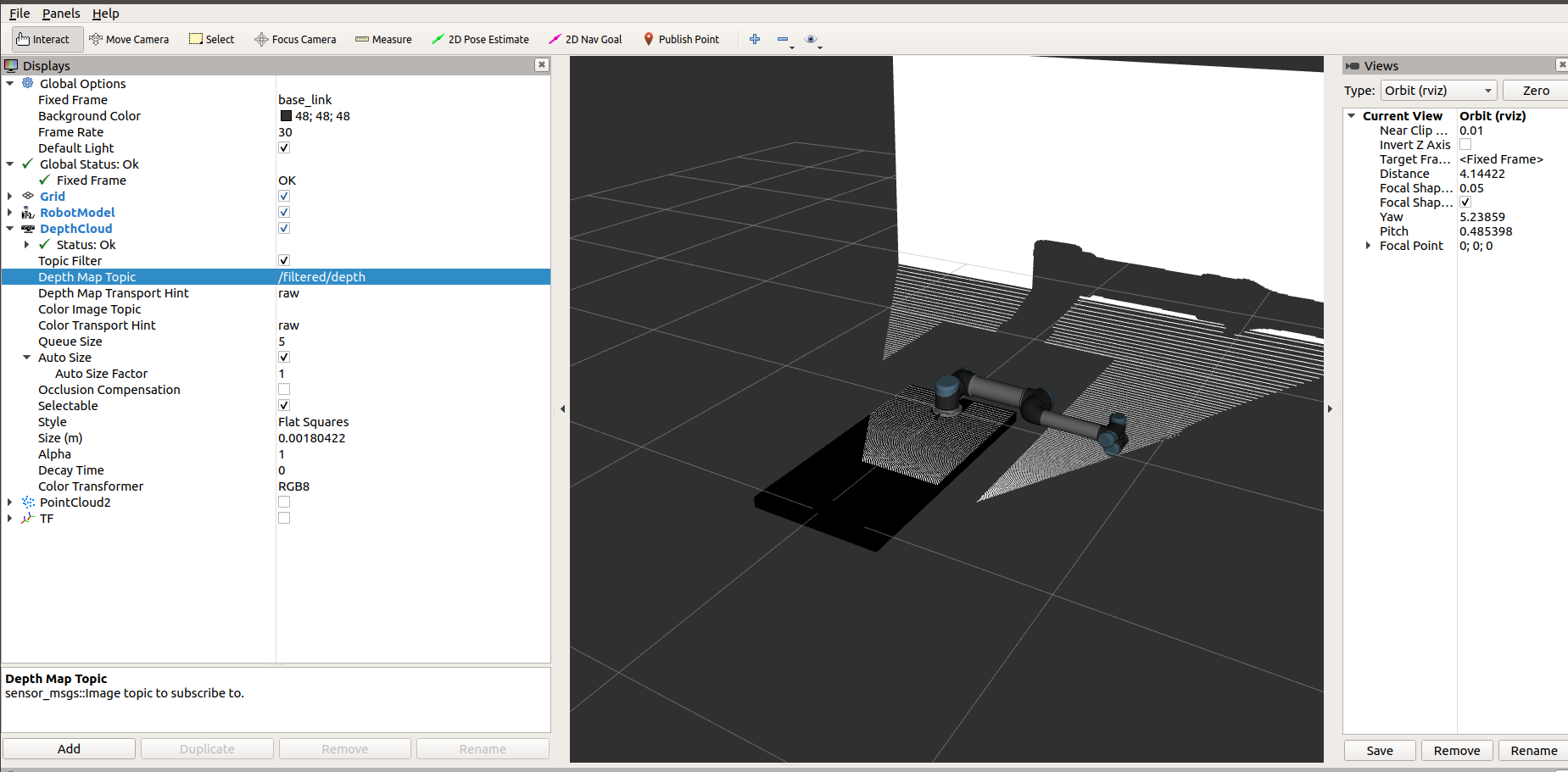 Mesh Filter with UR5 and Kinect — moveit_tutorials Noetic documentation